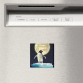 PENGUIN MOON Pinguin Lover Art Magnet (In Situ (Geschirrspüler))