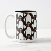 Penguin Morning Party Zweifarbige Tasse (Links)