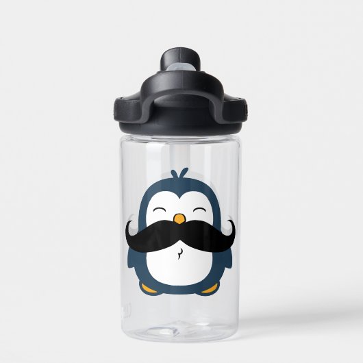 Penguin Mustache CamelBak Eddy Trinkflasche (Rückseite)