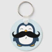 Penguin Mustache Trend Schlüsselanhänger (Rückseite)