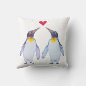 Penguin-Name-Paar-Geschenkthrow-Kissen Kissen (Rückseite)