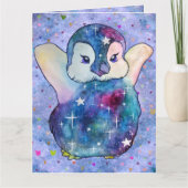 Penguin named Button Karte (Vorderseite)