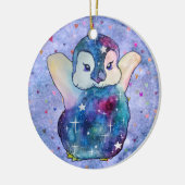 Penguin named Button Keramik Ornament (Links)