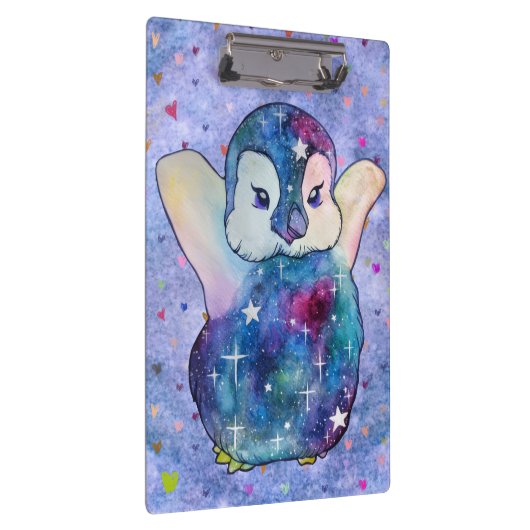 Penguin named Button Klemmbrett (Rechts)