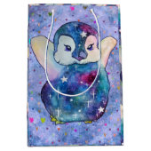 Penguin named Button Mittlere Geschenktüte (Vorderseite)