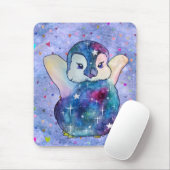 Penguin named Button Mousepad (Mit Mouse)