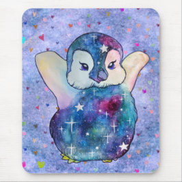 Penguin named Button Mousepad