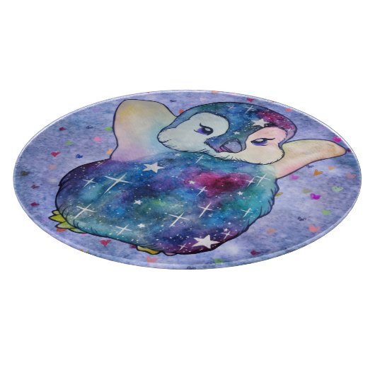 Penguin named Button Schneidebrett (Ecke)