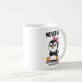 Penguin Never Argue With A Short Girl Named A Kaffeetasse (VorderseiteRechts)