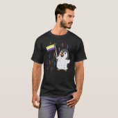 Penguin Nichtbinäre Flag Niedlich Enby Nb Pride Lg T-Shirt (Vorne ganz)