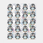 Penguin Niedlich Kawaii Baby Pattern Fleecedecke (Vorderseite)