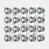 Penguin Niedlich Kawaii Baby Pattern Fleecedecke (Vorderseite (Horizontal))