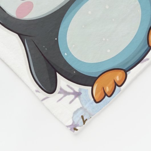 Penguin Niedlich Kawaii Baby Pattern Fleecedecke (Ecke)