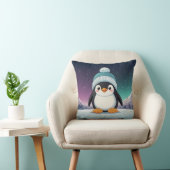 Penguin Niedlich Kawaii Blue Cap Print Kissen (Stuhl )