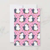 Penguin Niedlich Kids Classroom Valentine Card Dankeskarte (Rückseite)