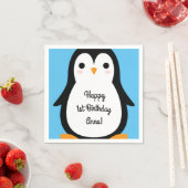 Penguin Niedlich Winter 1. Geburtstag Party Napkin Serviette (Beispiel)