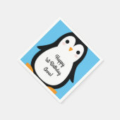 Penguin Niedlich Winter 1. Geburtstag Party Napkin Serviette (Ecke)