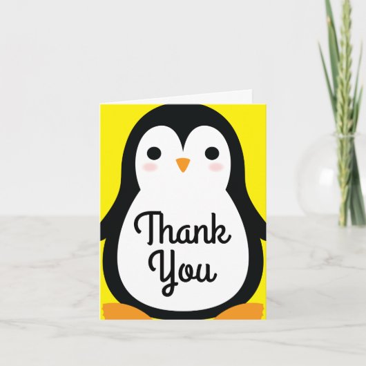 Penguin-niedlicher Winter danken Ihnen 1. Karte (Vorderseite)