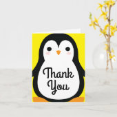 Penguin-niedlicher Winter danken Ihnen 1. Karte (Gelbe Blume)