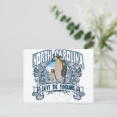 Penguin North Carolina Postkarte (Stehend Vorderseite)