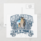 Penguin North Carolina Postkarte (Vorne/Hinten)