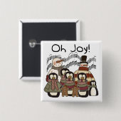 Penguin Oh Joy Weihnachtsgeschenke und Geschenke Button (Vorne & Hinten)