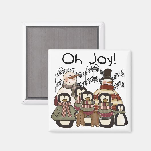 Penguin Oh Joy Weihnachtsgeschenke und Geschenke Magnet (Vorderseite/Rückseite)
