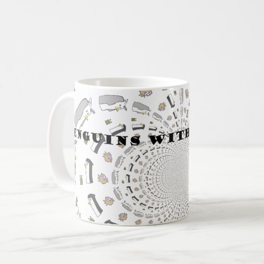 Penguin ohne Fuß-Kaffee-Tasse Kaffeetasse (Vorderseite Links)