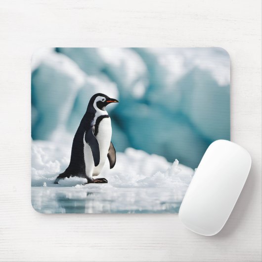 Penguin On Iceberg Mousepad (Mit Mouse)
