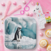 Penguin On Iceberg Pappteller (Party)
