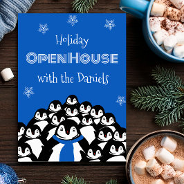 Penguin Open House Weihnachts-Party Einladung
