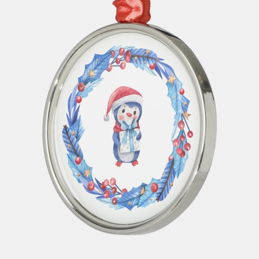 Penguin Ornament Aus Metall (Links)