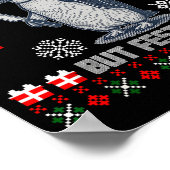 Penguin Overstimulated But Festive Ugly Christmas Poster (Ecke)