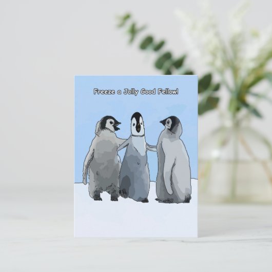 Penguin Pals Postkarte (Stehend Vorderseite)