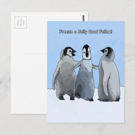 Penguin Pals Postkarte (Vorne/Hinten)