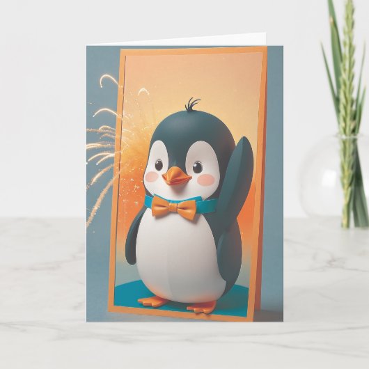 Penguin Party Attire Karte (Vorderseite)
