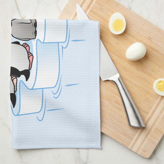 Penguin-Party Geschirrtuch (Viertel Falte)