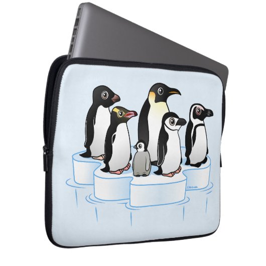 Penguin-Party Laptopschutzhülle (Vorne Rechts)