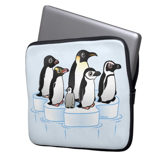 Penguin-Party Laptopschutzhülle (Vorderseite Links)