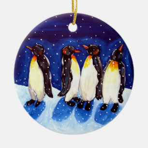 Penguin Party Rund um Ornament Winterspass