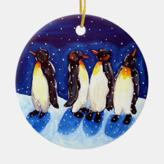 Penguin Party Rund um Ornament Winterspass
