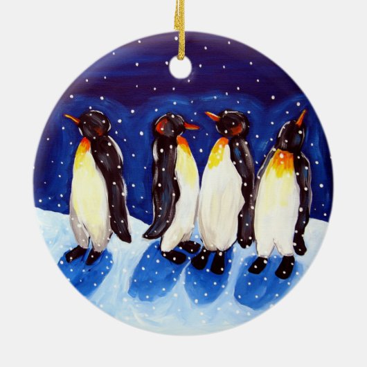 Penguin Party Rund um Ornament Winterspass (Hinten)