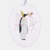 Penguin Partying - Animals Having a Party Gift Ornament Karte (Links)
