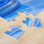 Penguin Playing Curling on an Icy Winter Rink Puzzle (Seite)