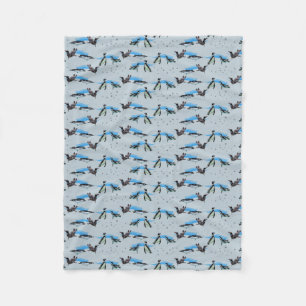 Penguin-Pool-Party-Fleece-Decke (hellblau) Fleecedecke