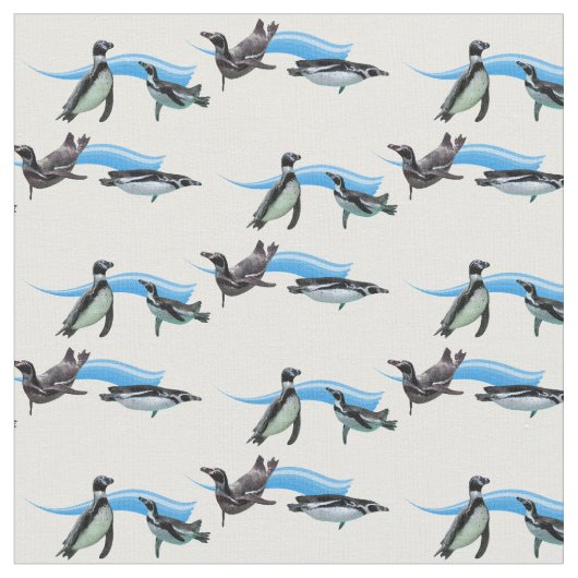 Penguin-Pool-Party-Gewebe (wählen Sie Farbe) Stoff (Nahaufnahme)