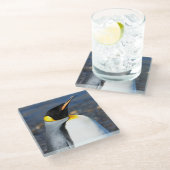 Penguin Portrait Glasuntersetzer (Schrägansicht)