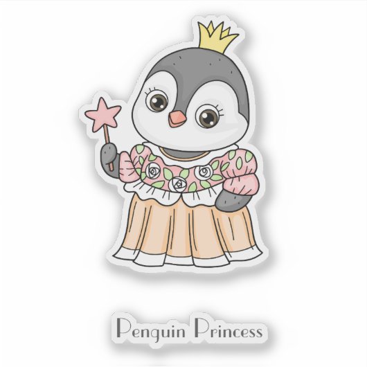 Penguin Princess Aufkleber (Vorderseite)