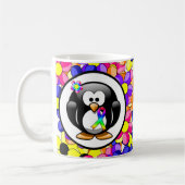 Penguin Rainbow Awareness Ribbon Kaffeetasse (Links)