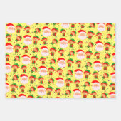 Penguin Reindeer Santa Claus Elf Weihnachtsfeierta Geschenkpapier Set (Vorderseite 2)